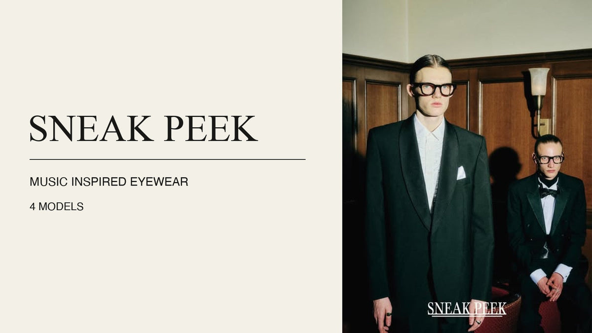 SNEAK PEEK 2026 公式LOOK 音楽から生まれた眼鏡4モデル